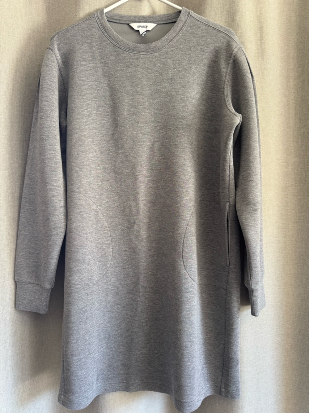 SPANX Heather Gray Crewneck Sweatshirt Dress
